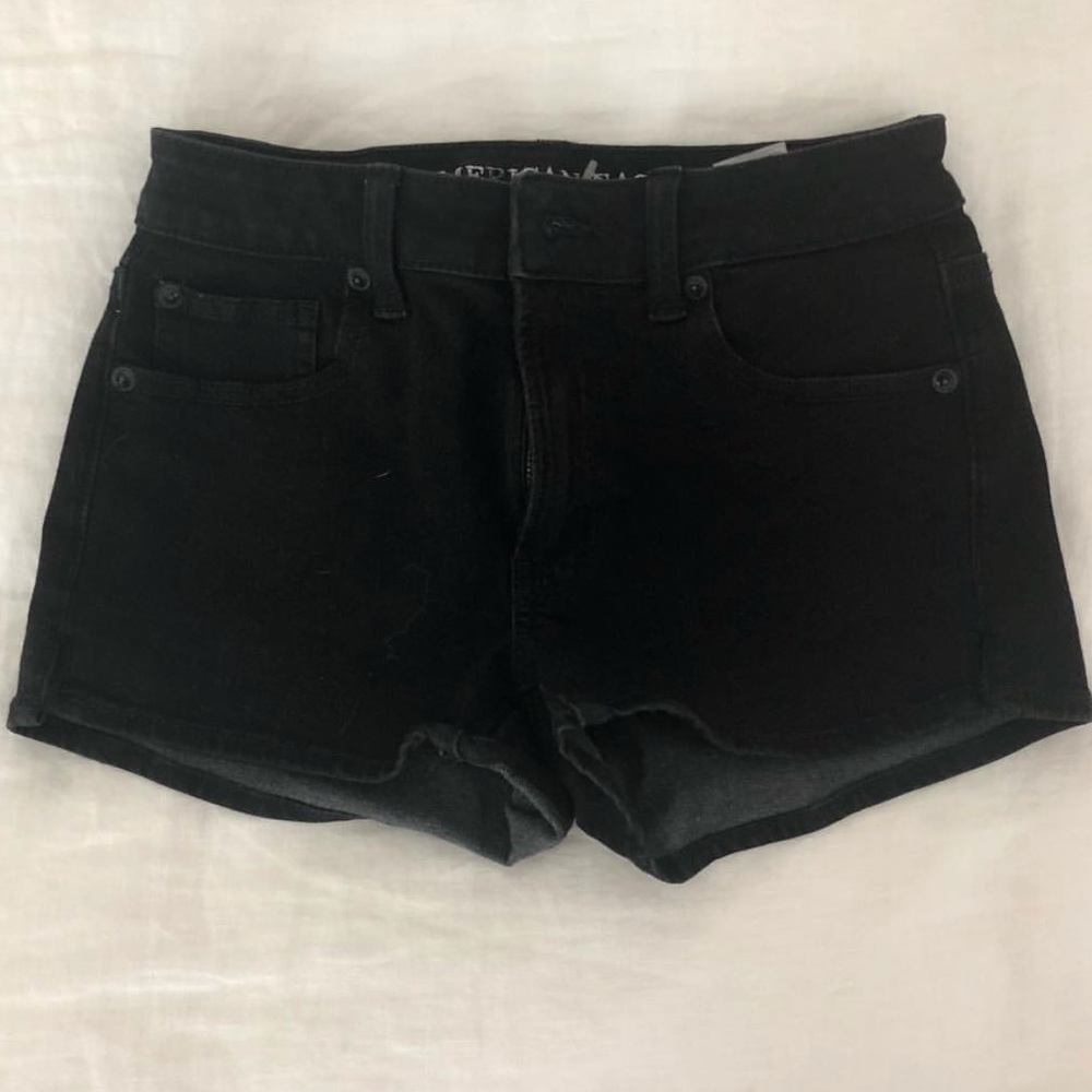 American Eagle Black Denim Shorts